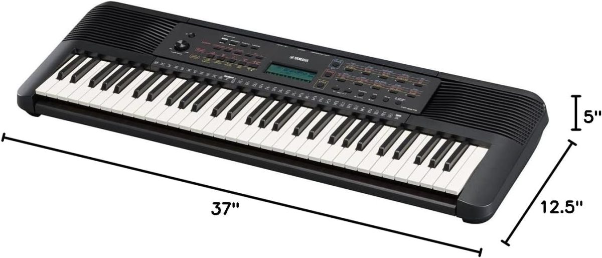 Yamaha, 61-Key PSR-E273 Portable Keyboard with PA130 Power Adapter, Black - Image 2