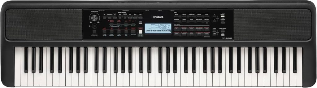 Yamaha PSR-EW320 76 Touch Sensitive Key Portable Keyboard for Beginners with Music Rest, Power Adapter