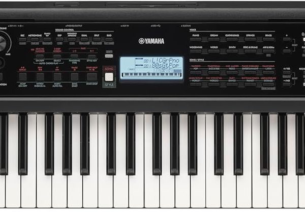 Yamaha PSR-EW320 76 Touch Sensitive Key Portable Keyboard for Beginners with Music Rest, Power Adapter