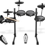 Alesis Turbo Mesh Kit – Electric Drum Set With 100+ Sounds, Quiet Mesh Drum Pads, Drum Sticks, Connection Cables, Drum Lessons