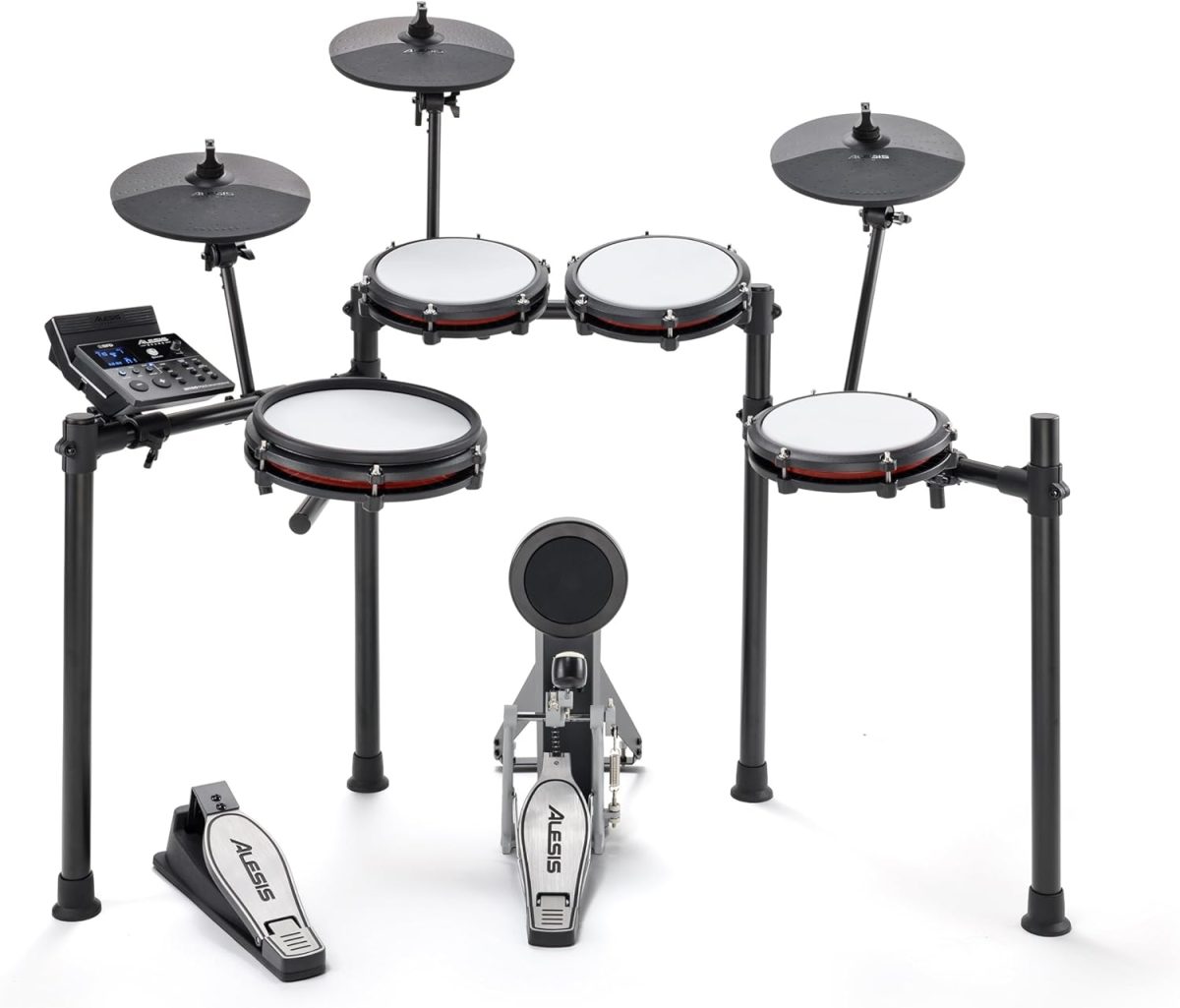 Alesis Nitro Max Kit Electric Drum Set with Quiet Mesh Pads, 10" Dual Zone Snare, Bluetooth, 440+ Authentic Sounds, Drumeo, USB MIDI, Kick Pedal - Image 2