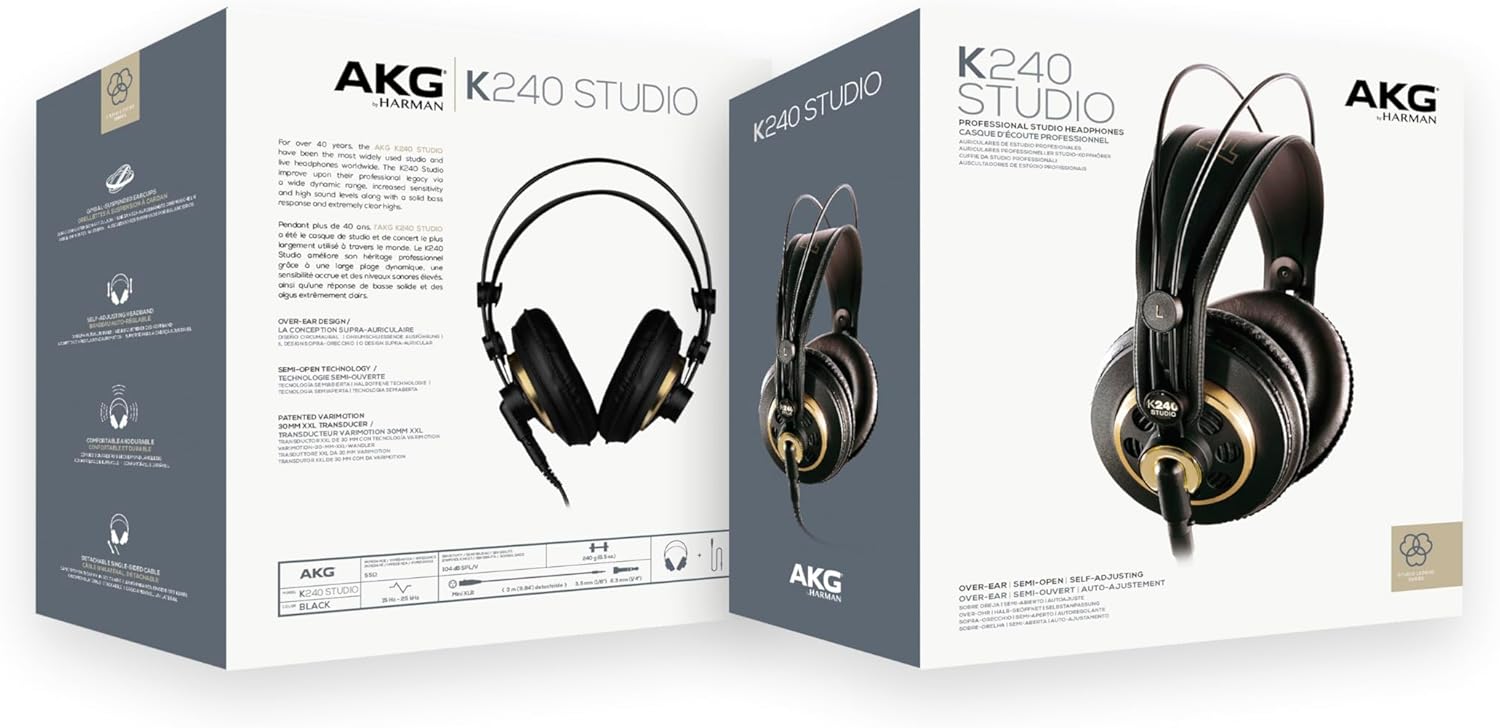 719rZpdEzyL._AC_SL1500_ AKG Pro Audio K92 Over-Ear, Closed-Back, Critical Listening and Studio Headphones, Matte Black and Gold - Image 2