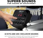 Alesis Drums Debut Kit – Electric Drum Kit with 4 Quiet Mesh Electronic Pads, 120 Sounds, Drum Sticks, Stool, Headphones, and Lessons - Image 5