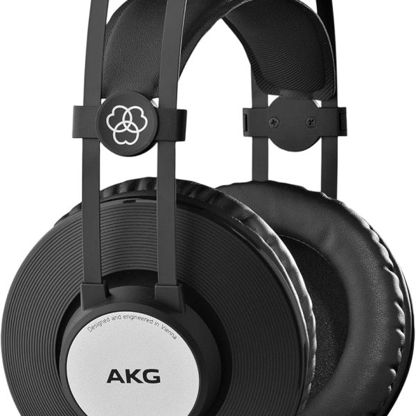 AKG Pro Audio K72 Over-Ear, Closed-Back, High-Sensitivity, High Output 40mm drivers, Studio Professional Headphone. Also Great for Portable Devices. Black.