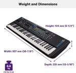 Yamaha MODX+, 61-Key Music Synthesizer Keyboard, Dynamic Including Acoustic Instruments, Sounds and Drums, Synth Action, Motion Control, Portable, Black, (MODX6+) - Image 2