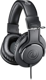 Audio-Technica ATH-M20x Professional Studio Monitor Headphones, Black (AUD ATHM20X)