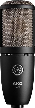 AKG Pro Audio P220 High-Performance Condenser Microphone, Great for Vocals, Guitar, Brass, and General Recording. XLR Wired Mic, for Studio or Stage. Black - Image 5