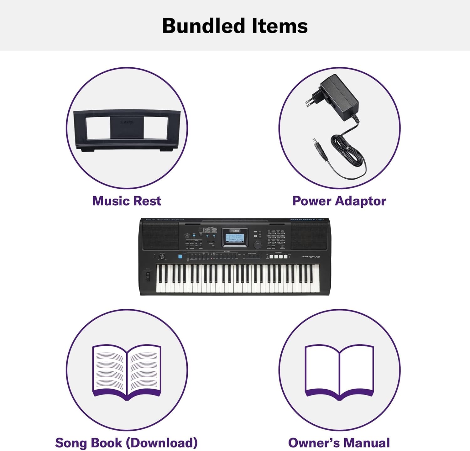 71J9EufhmHL._AC_SL1500_ YAMAHA, 61-Key Touch-Sensitive Advanced Portable Keyboard with Music Rest and Power Adapter, (PSRE473) - Image 3