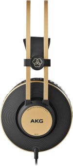 AKG Pro Audio K92 Over-Ear, Closed-Back, Critical Listening and Studio Headphones, Matte Black and Gold - Image 9