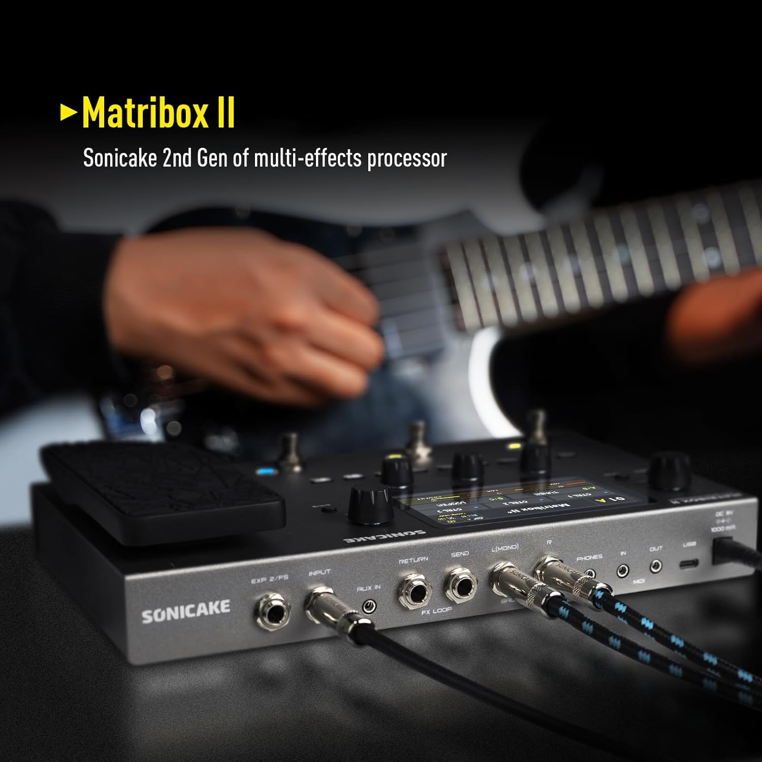 71U3NGqt-KL._AC_SL1500_ SONICAKE Matribox II - Multi Effects Processor with Expression Pedal, 200+ Built-in Guitar/Bass/Acoustic Effects, Amp Modeling, IR Cabinets Simulation, FX Loop, MIDI Stereo OTG USB Audio Interface - Image 7
