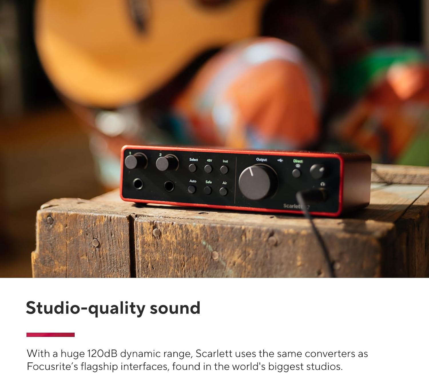 71ge36PNdNL._AC_SL1500_ Focusrite Scarlett 2i2 Studio 4th Gen USB Audio Interface Bundle for the Songwriter with Condenser Microphone and Headphones for Recording, Streaming, and Podcasting - Image 4