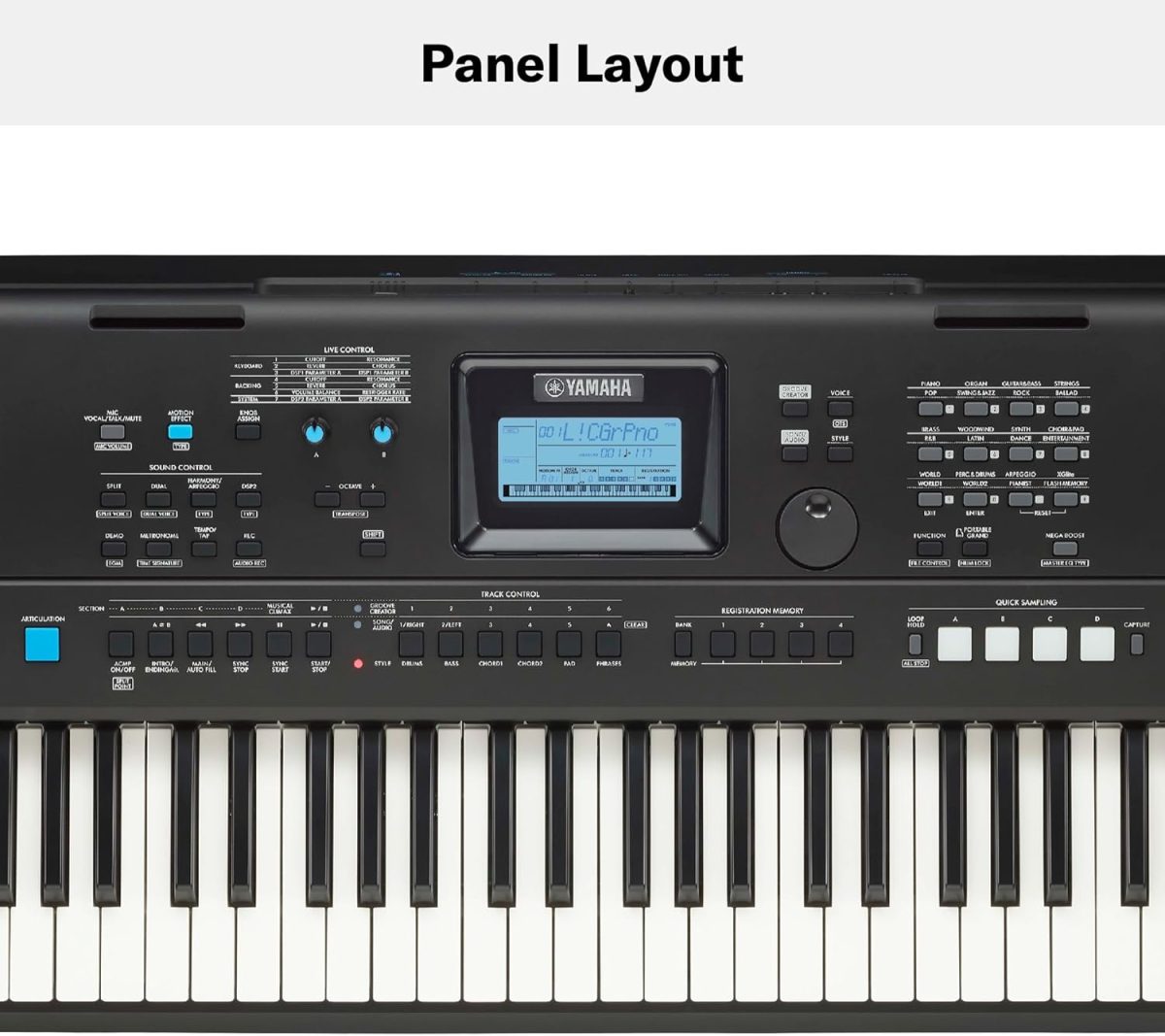 Yamaha, 76-Key Touch-Sensitive Advanced Portable Keyboard, with Pro-Quality Sound, Music Rest, and Power Adapter, (PSREW425) - Image 7
