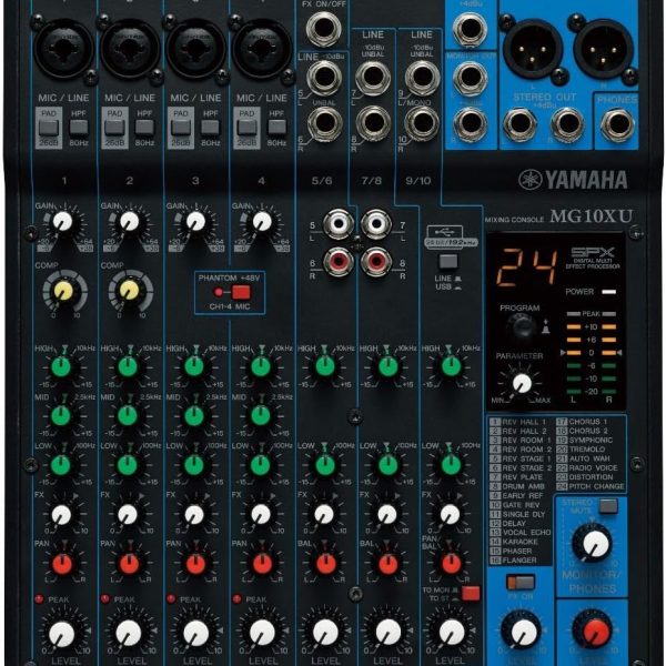 YAMAHA MG10XU 10-Input Stereo Mixer with Effects