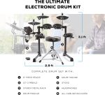 Alesis Drums Debut Kit – Electric Drum Kit with 4 Quiet Mesh Electronic Pads, 120 Sounds, Drum Sticks, Stool, Headphones, and Lessons - Image 7