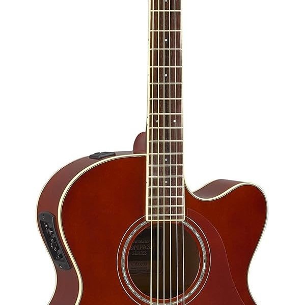 Yamaha CPX600 Medium Jumbo Root Beer Acoustic-Electric Guitar with Bag