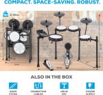 Alesis Nitro Max Kit Electric Drum Set with Quiet Mesh Pads, 10" Dual Zone Snare, Bluetooth, 440+ Authentic Sounds, Drumeo, USB MIDI, Kick Pedal - Image 13
