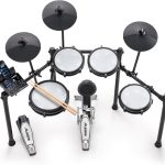Alesis Nitro Max Kit Electric Drum Set with Quiet Mesh Pads, 10" Dual Zone Snare, Bluetooth, 440+ Authentic Sounds, Drumeo, USB MIDI, Kick Pedal
