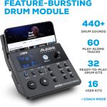 Alesis Nitro Max Kit Electric Drum Set with Quiet Mesh Pads, 10" Dual Zone Snare, Bluetooth, 440+ Authentic Sounds, Drumeo, USB MIDI, Kick Pedal - Image 16
