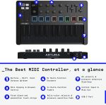 Arturia MiniLab 3, 25 Slim-Key USB-C Midi Controller with 5-Year Warranty, 8 Backlit LED Pads, 8 Knobs, 4 Faders, Midi Out, Built-in Arpeggiator, Chord mode and Software Bundle - Deep Black - Image 6