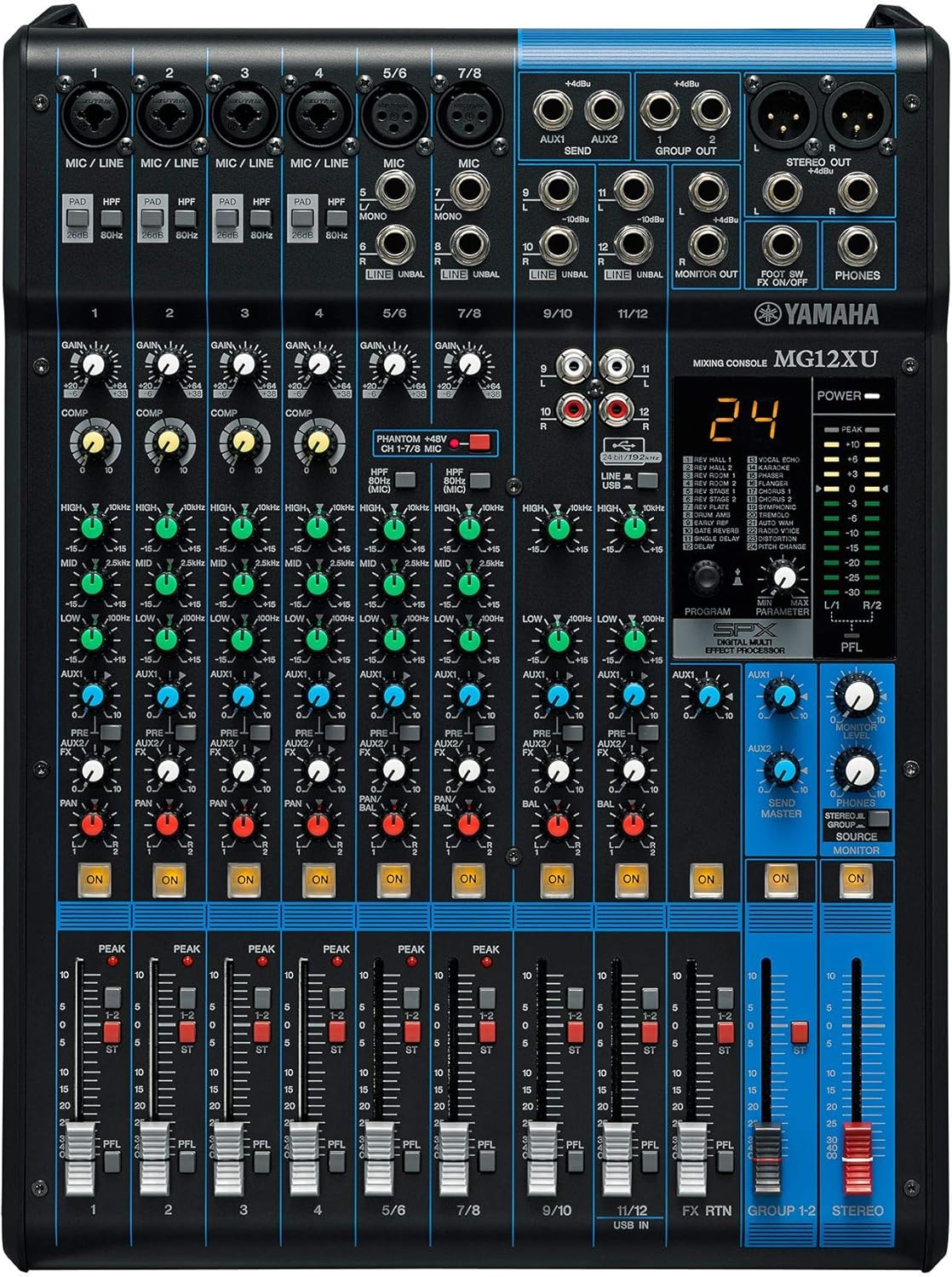 81HIEZUD5-L._AC_SL1500_ Yamaha MG12XU 12-Input 4-Bus Mixer with Effects - Image 5