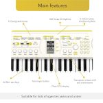 Casiotone Mini Keyboard SA-80 with Piano tones, White (44 Keys) - Image 7