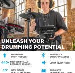 Alesis Nitro Max Kit Electric Drum Set with Quiet Mesh Pads, 10" Dual Zone Snare, Bluetooth, 440+ Authentic Sounds, Drumeo, USB MIDI, Kick Pedal - Image 17