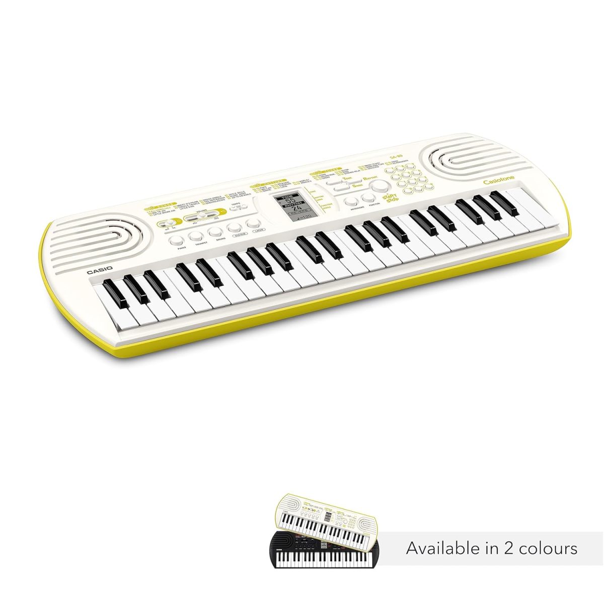 Casiotone Mini Keyboard SA-80 with Piano tones, White (44 Keys) - Image 8