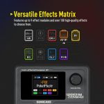 SONICAKE Pocket Master-Multi Effects Guitar Pedal with 9 Effects Modules 100 Drum Rhythms and Looper 100 Presets 20 Amp/Cab Electric Guitar Effects Processor OTG USB Audio Interface BT (Grey) - Image 4