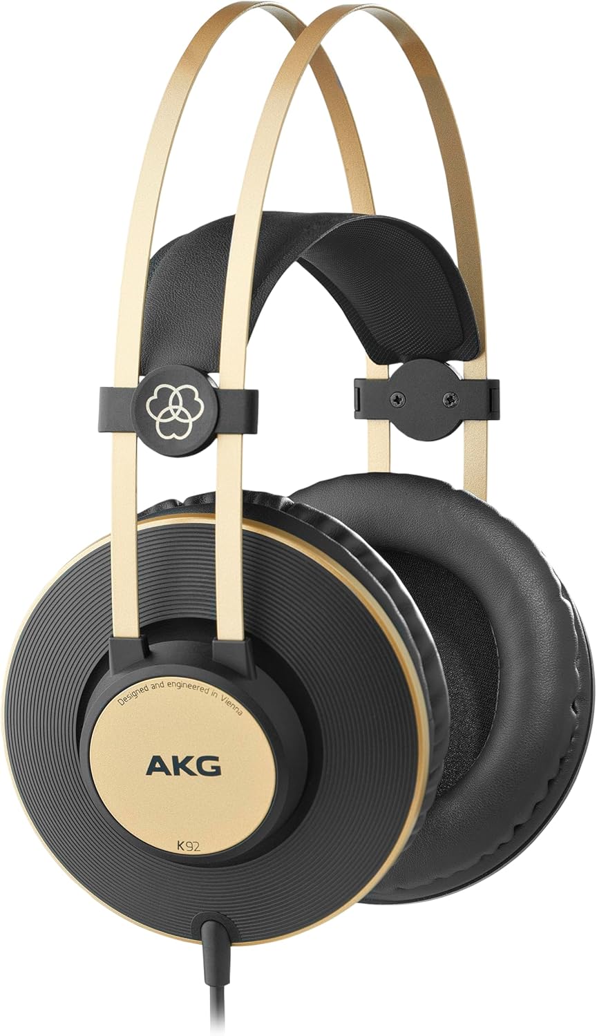AKG Pro Audio K92 Over-Ear, Closed-Back, Critical Listening and Studio Headphones, Matte Black and Gold AKG Pro Audio K92 Over-Ear, Closed-Back, Critical Listening and Studio Headphones, Matte Black and Gold