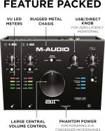 M-Audio AIR 192x8 USB C MIDI Audio Interface for Recording Music, Vocal, Guitar with Studio Quality, 2 XLR in, RCA outs and Music Production Software - Image 9