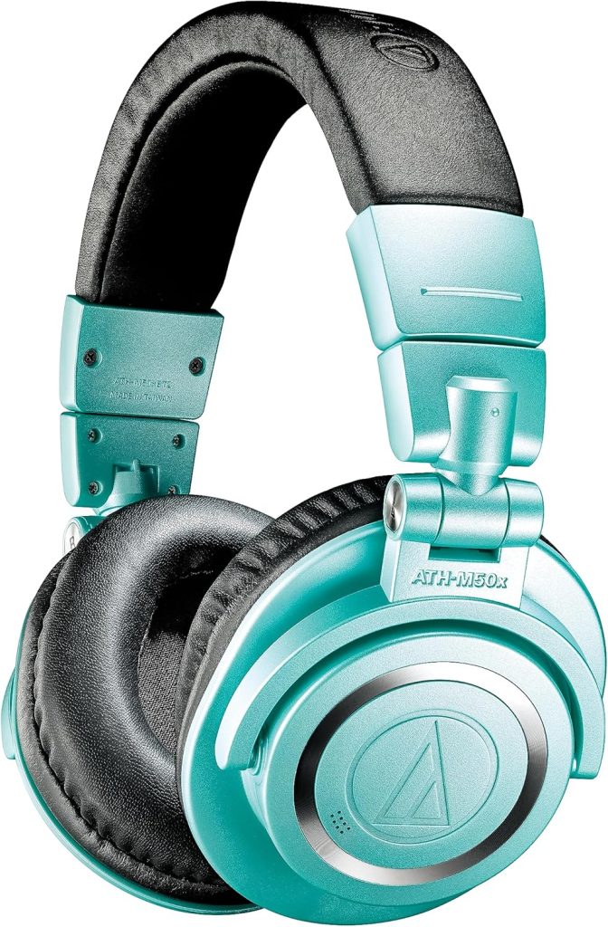 Audio-Technica ATH-M50xBT2IB Wireless Over-Ear Headphones, Ice Blue