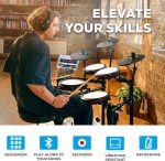 Alesis Nitro Max Kit Electric Drum Set with Quiet Mesh Pads, 10" Dual Zone Snare, Bluetooth, 440+ Authentic Sounds, Drumeo, USB MIDI, Kick Pedal - Image 12