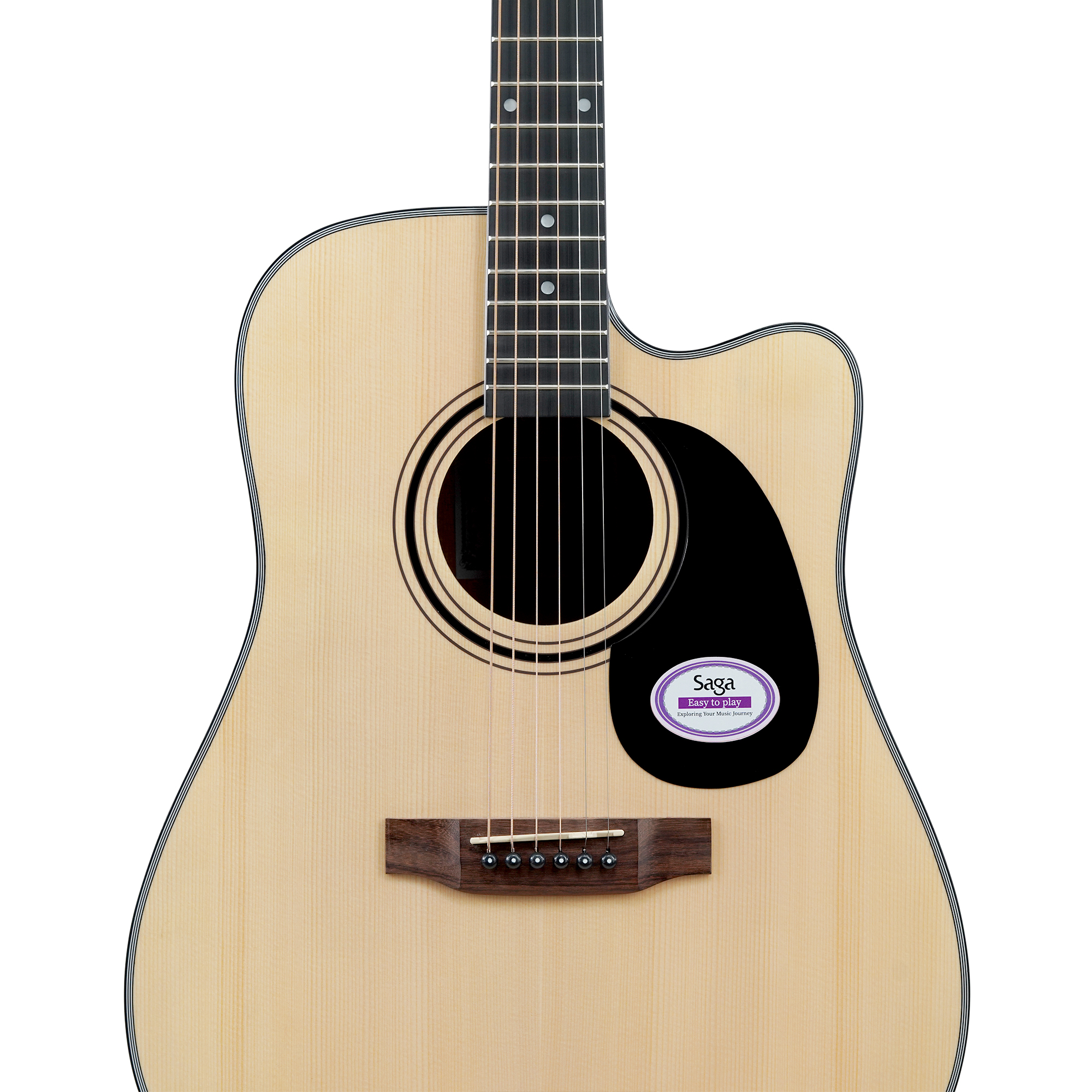 ABUIABACGAAg-tfSlAYo2JDFtwIw0A840A8 Saga SF600C Acoustic-Electric Guitar - Image 3