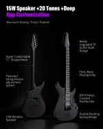 Enya Nova Inspire series black smart electric guitar + exclusive thickened bag + Type-C charging cable - Image 3