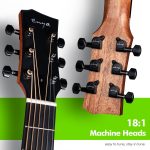 Enya EB-X1 Pro Max SP-1 Trans-Acoustic 34 Inch (Solid Sitka Spruce Top) Travel Acoustic Guitar - Image 4