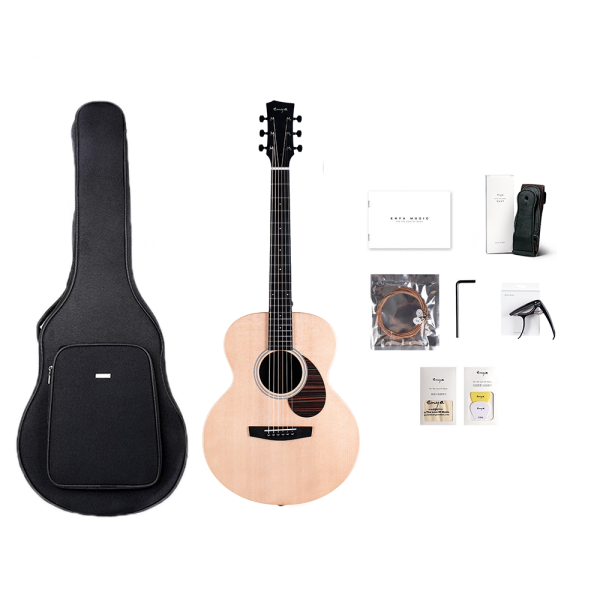 Enya EM-X1 Pro Max 36″(Solid Sitka Spruce Top) Travel Acoustic Guitar Natural