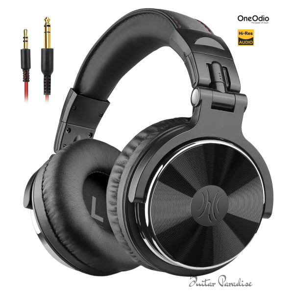 OneOdio Wired Over Ear Headphones Hi-Res Studio Monitor & Mixing DJ Stereo Headsets with 50mm Drivers and 1/4 to 3.5mm Jack for AMP Computer Recording Podcast Keyboard Guitar Laptop - Black