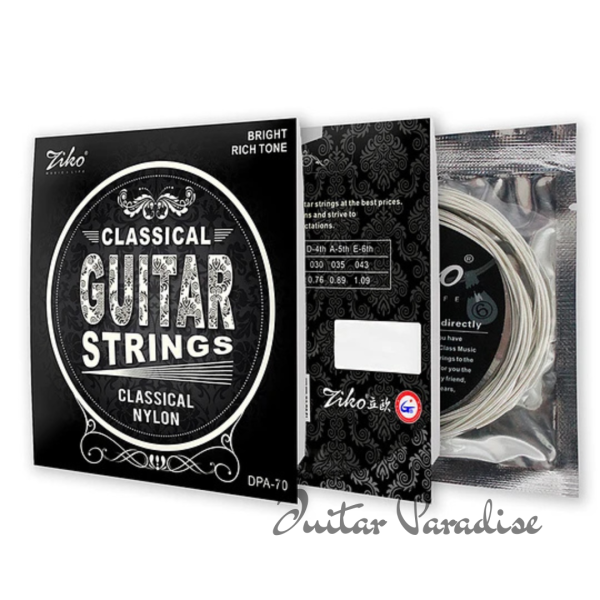 ZIKO Classical Guitar Strings Set DPA-70 Transparent Nylon Core Silver Plated Wound Guitarra Strings Guitar Parts & Accessories