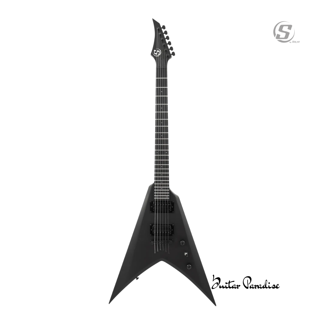 S by Solar VB4.6C Electric Guitar w/Gigbag - Carbon Black Matte S by Solar VB4.6C Electric Guitar w/Gigbag - Carbon Black Matte