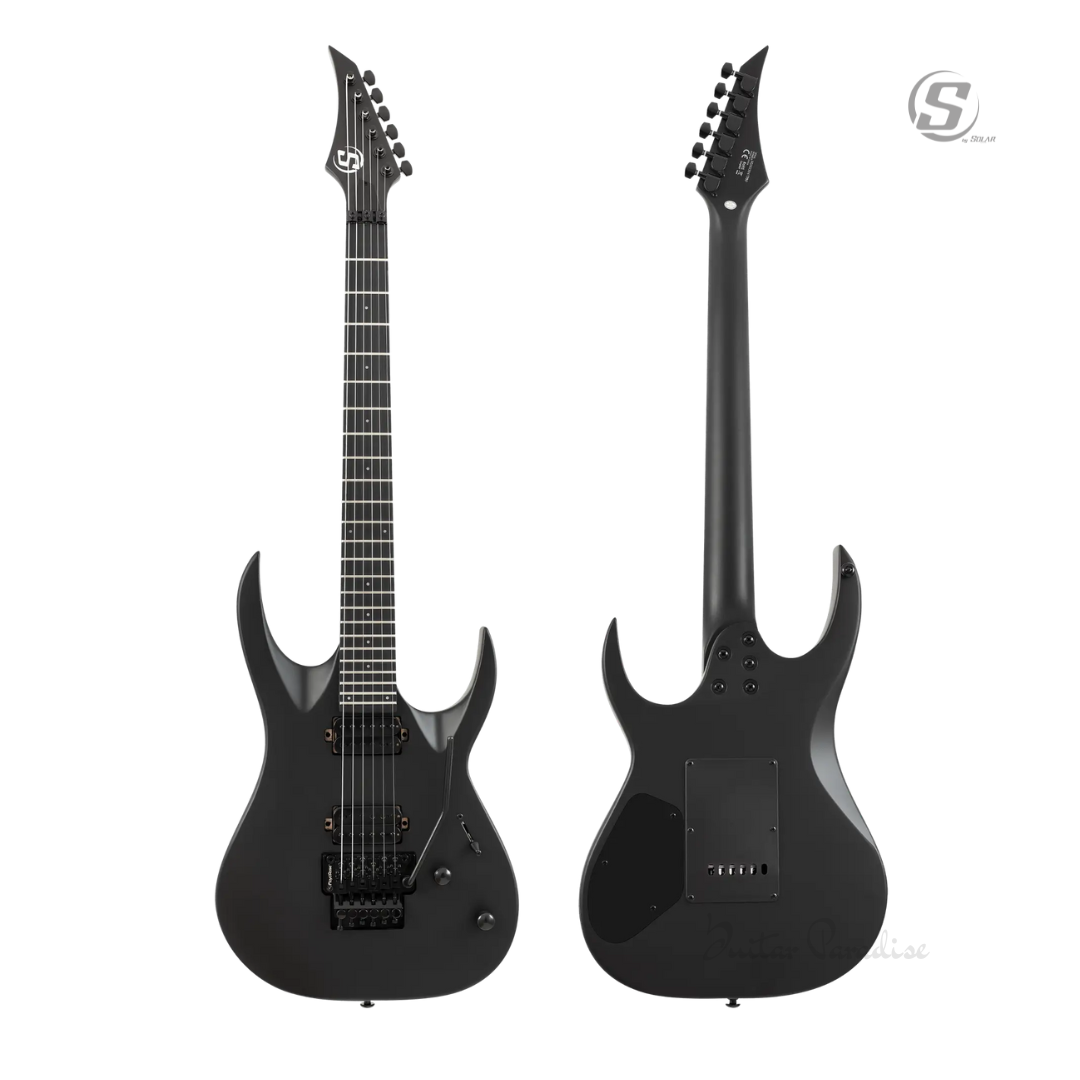 S by Solar AB4.6FRC Electric Guitar w/Floyd Rose - Carbon Black Matte S by Solar AB4.6FRC Electric Guitar w/Floyd Rose - Carbon Black Matte