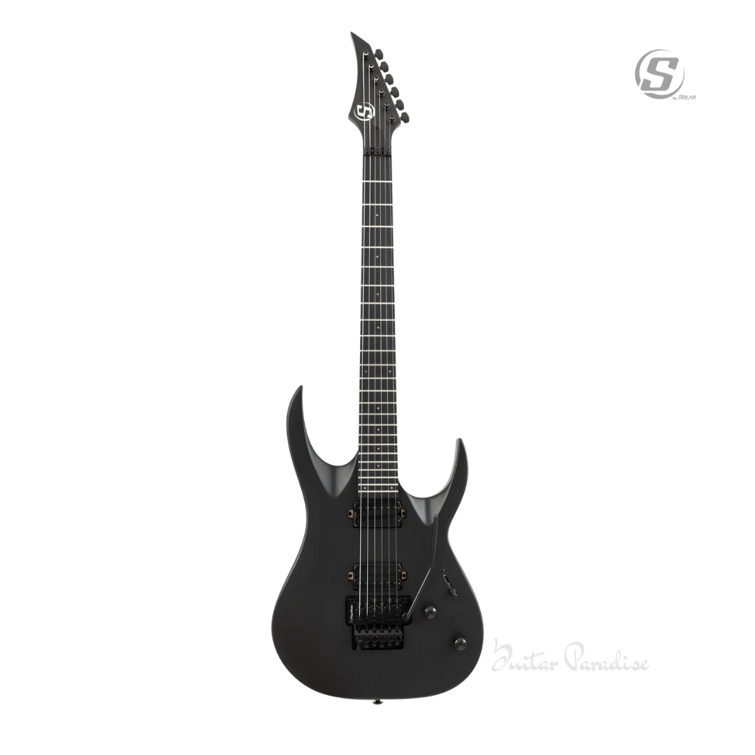 Guitar Paradise Products (62) S by Solar AB4.6FRC Electric Guitar w/Floyd Rose - Carbon Black Matte - Image 2