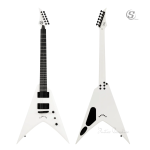S by Solar VB4.6W Electric Guitar w/Gigbag - White Matte