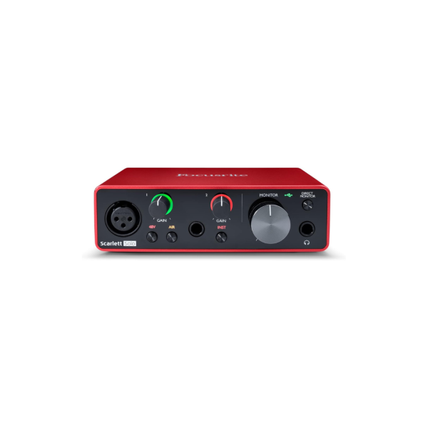 Focusrite Scarlett Solo 3rd Gen USB Audio Interface for Guitarists, Vocalists, Podcasters or Producers to record and playback studio quality sound