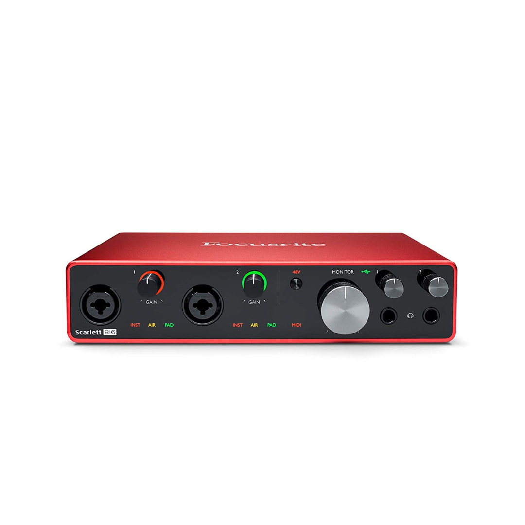 Guitar Paradise Products (99) Focusrite Scarlett 8i6 3rd Gen USB Audio Interface Recording, Songwriting, & Streaming High-Fidelity, Studio Quality Recording, With Transparent Playback - Image 1