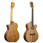 40inch Auditorium Full Walnut Acoustic Guitar with Special Design Sould Hole