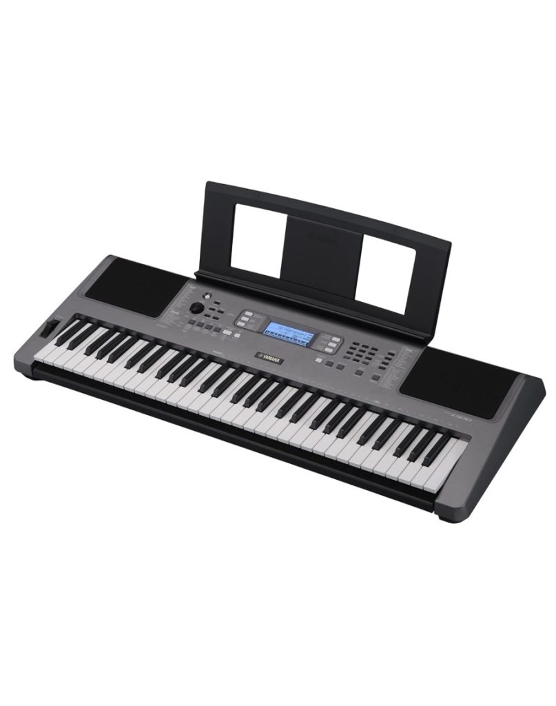 YAMAHA, 61-Key Touch-Sensitive Advanced Portable Keyboard with Music Rest and Power Adapter, (PSRE473)