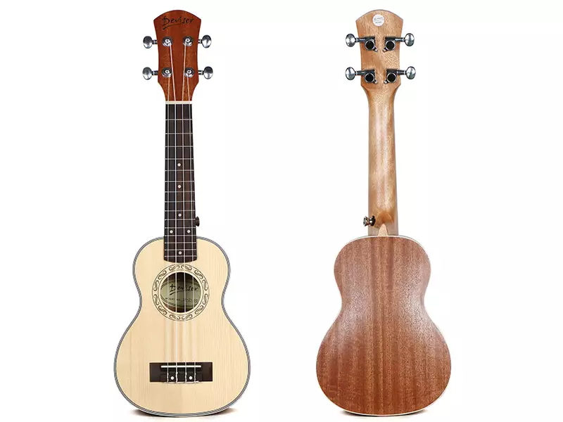 UK21-50-主图2 Deviser UK21-50 – 21" Spruce / Sapele Soprano Ukulele (Matt Finish, Natural Color) - Image 4