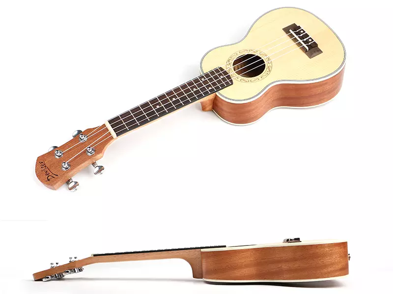 UK21-50-主图4 Deviser UK21-50 – 21" Spruce / Sapele Soprano Ukulele (Matt Finish, Natural Color) - Image 2