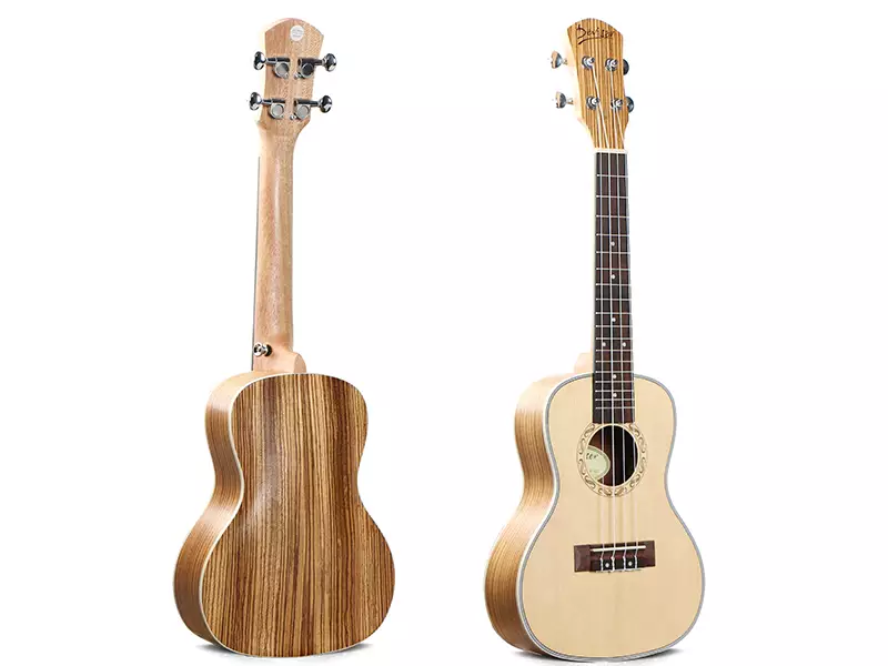 24inch Deviser Spruce + Zebrawood Matt Finish Concert Ukulele