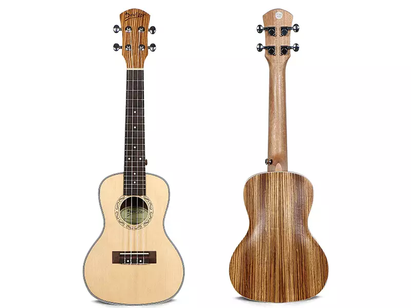 UK24-60-主图2 Deviser UK24-60 – 24" Concert Ukulele in Spruce + Zebrawood, Matte Finish - Image 4